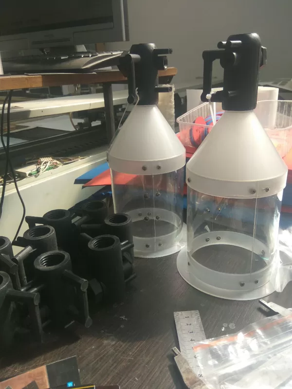 Equipment for spraying biological plant protection products. Designed for drones.